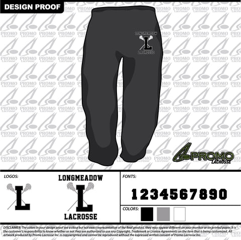 Longmeadow Lacrosse DARK GREY UNISEX Sweatpants W/ Pockets